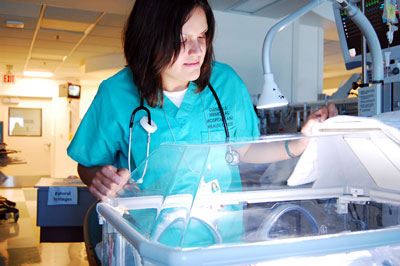 Delia visits a baby who has been in the incubation room since June 19th.