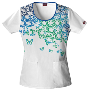 Jr. Fit Round Neck Top in Butterfly Effect