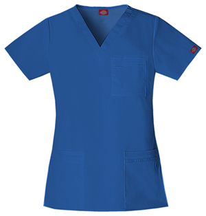 Blue Dickies v-neck top