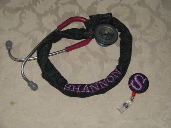 embroidered stethoscope cover