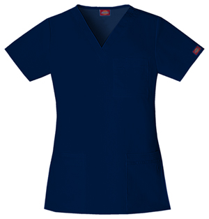 "Youtility" Jr. Fit V-Neck Top in Navy