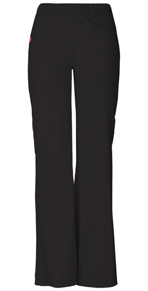 "BFF" Mid-Rise Elastic Waist Cargo Pant in Black