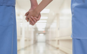 Nurses holding hands