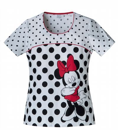 Minnie Mouse scrubs top