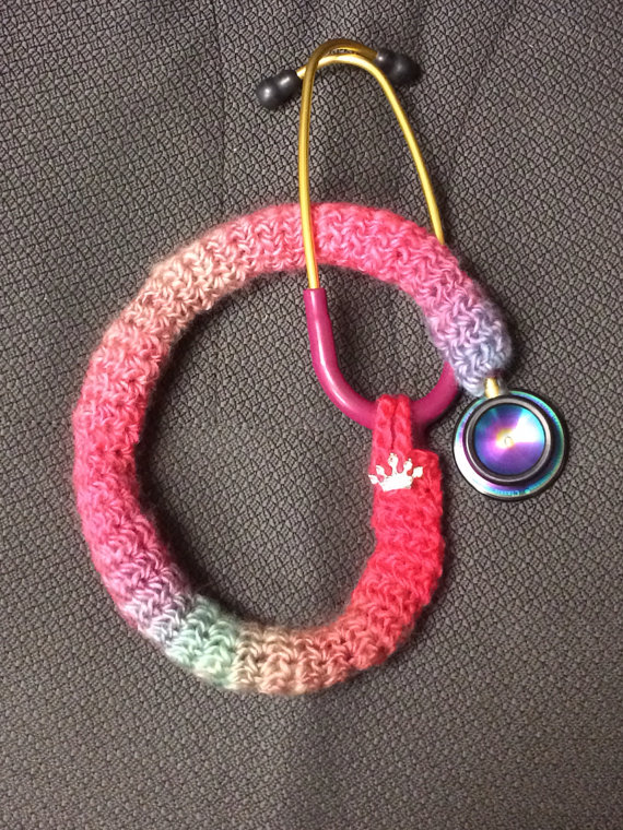 skinny crochet stethoscope cover