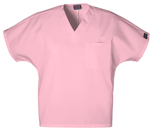 unisex v-neck tunic in pink