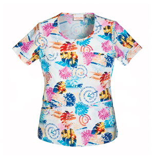 beach themed scrubs top