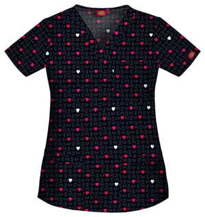 black-printed-scrubs-top