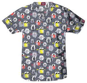 dickies owl scrubs top