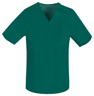 hunter-green-cherokee-mens-scrubs-top