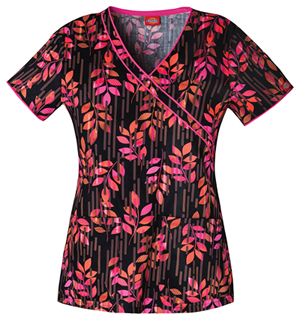 leaves scrubs top