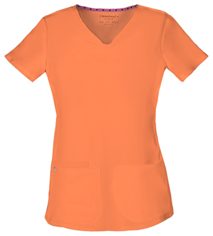 orange heart and soul scrubs top