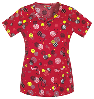 printed dickies scrubs top