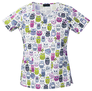 round neck owl top